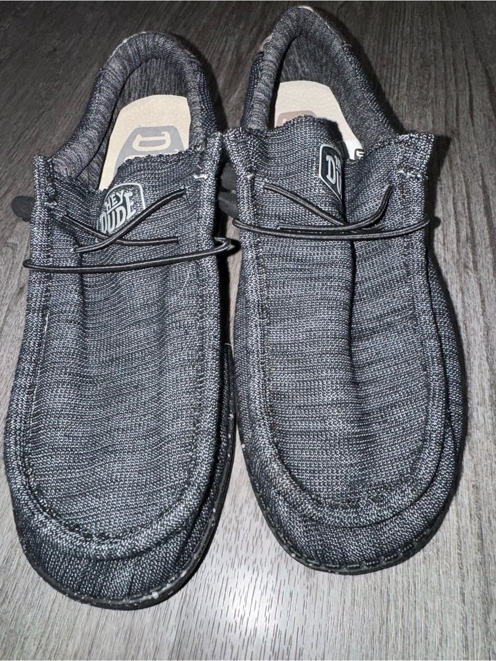 Hey Dude Men's Black Gray shoes